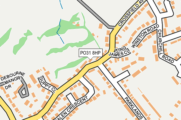 PO31 8HP map - OS OpenMap – Local (Ordnance Survey)