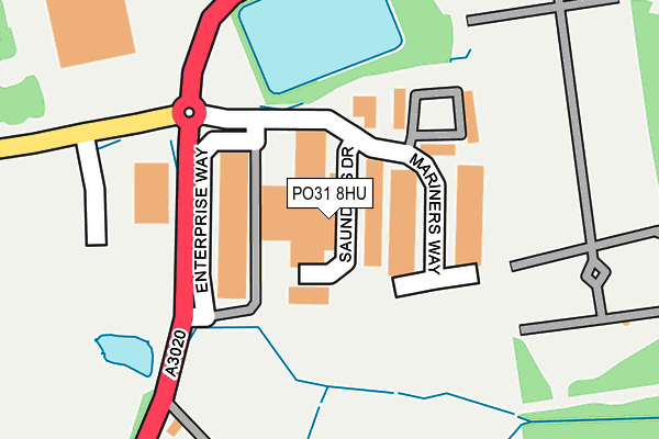 PO31 8HU map - OS OpenMap – Local (Ordnance Survey)