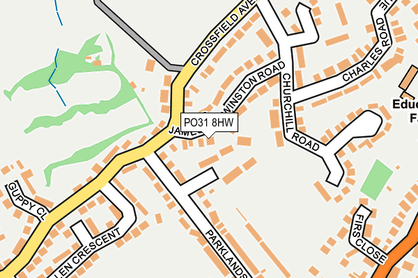 PO31 8HW map - OS OpenMap – Local (Ordnance Survey)