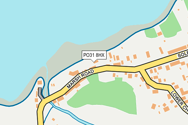 PO31 8HX map - OS OpenMap – Local (Ordnance Survey)
