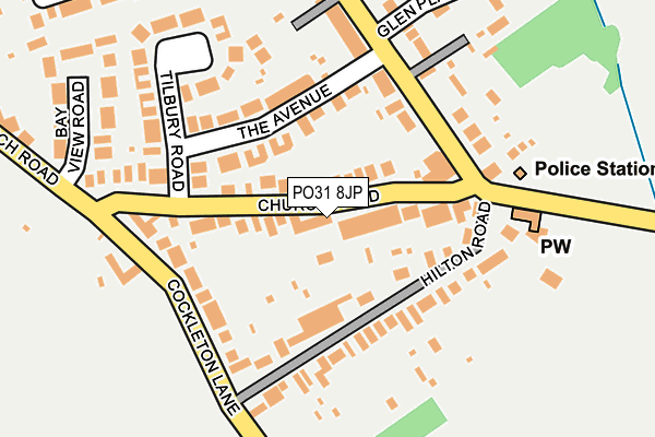 PO31 8JP map - OS OpenMap – Local (Ordnance Survey)