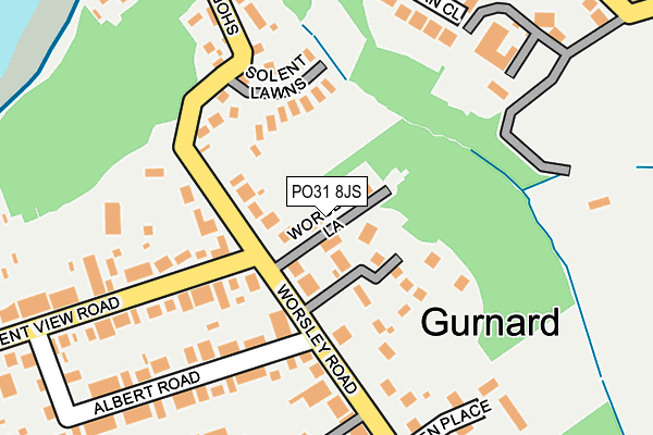 PO31 8JS map - OS OpenMap – Local (Ordnance Survey)