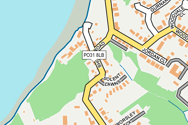 PO31 8LB map - OS OpenMap – Local (Ordnance Survey)