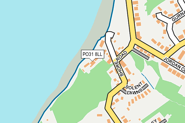 PO31 8LL map - OS OpenMap – Local (Ordnance Survey)