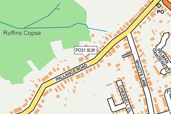 PO31 8LW map - OS OpenMap – Local (Ordnance Survey)