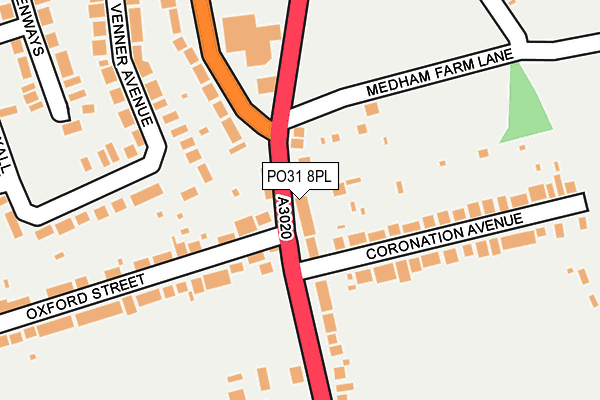 PO31 8PL map - OS OpenMap – Local (Ordnance Survey)