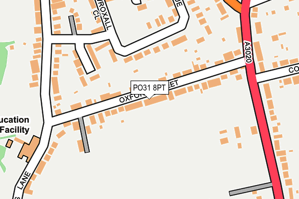 PO31 8PT map - OS OpenMap – Local (Ordnance Survey)