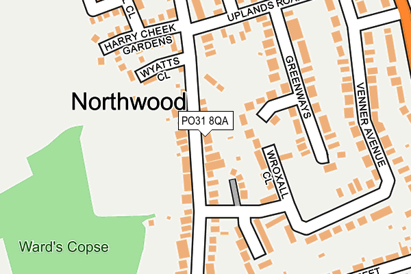 PO31 8QA map - OS OpenMap – Local (Ordnance Survey)