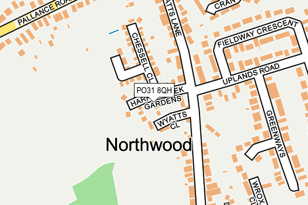 PO31 8QH map - OS OpenMap – Local (Ordnance Survey)