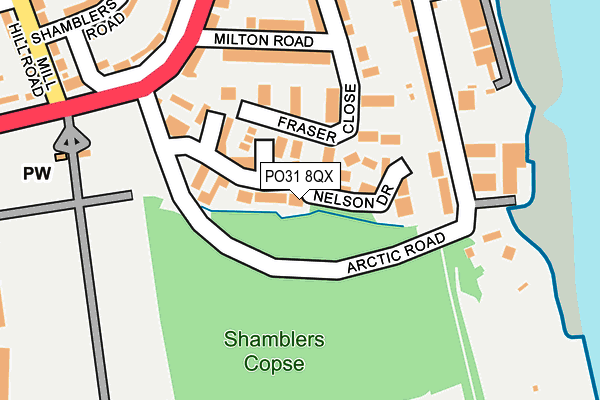 PO31 8QX map - OS OpenMap – Local (Ordnance Survey)