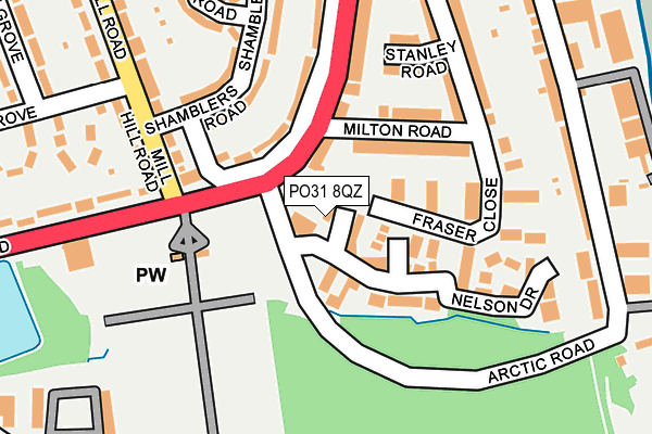 PO31 8QZ map - OS OpenMap – Local (Ordnance Survey)