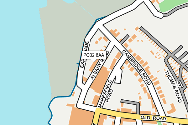 PO32 6AA map - OS OpenMap – Local (Ordnance Survey)