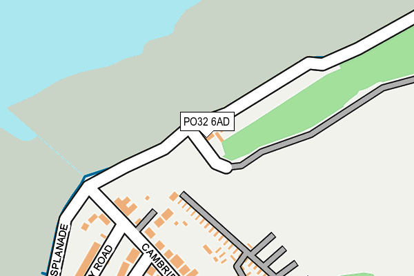 PO32 6AD map - OS OpenMap – Local (Ordnance Survey)