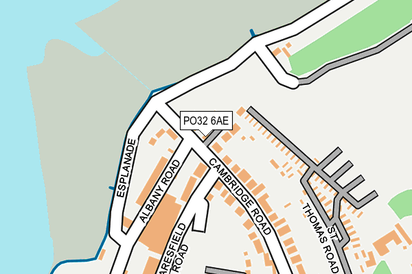 PO32 6AE map - OS OpenMap – Local (Ordnance Survey)