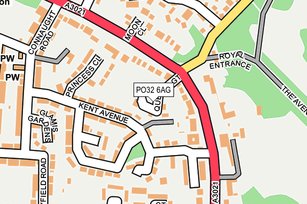 PO32 6AG map - OS OpenMap – Local (Ordnance Survey)