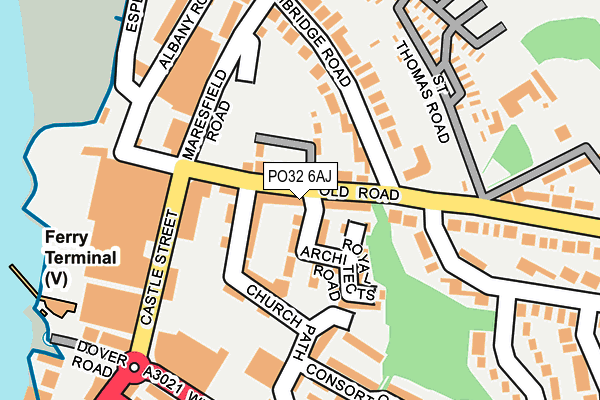 PO32 6AJ map - OS OpenMap – Local (Ordnance Survey)