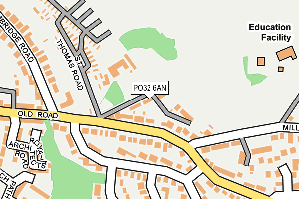 PO32 6AN map - OS OpenMap – Local (Ordnance Survey)