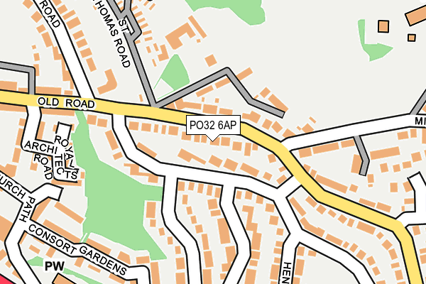 PO32 6AP map - OS OpenMap – Local (Ordnance Survey)