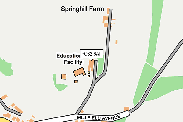 PO32 6AT map - OS OpenMap – Local (Ordnance Survey)