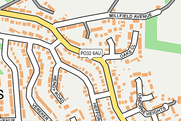 PO32 6AU map - OS OpenMap – Local (Ordnance Survey)