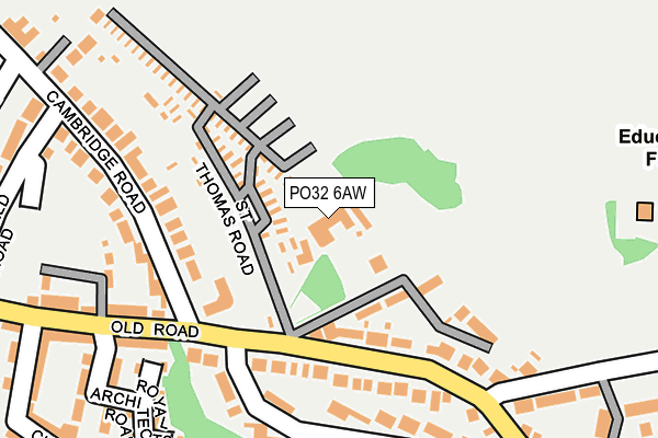 PO32 6AW map - OS OpenMap – Local (Ordnance Survey)