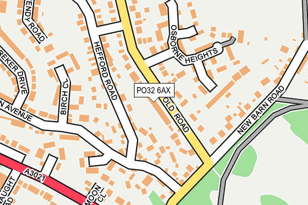 PO32 6AX map - OS OpenMap – Local (Ordnance Survey)