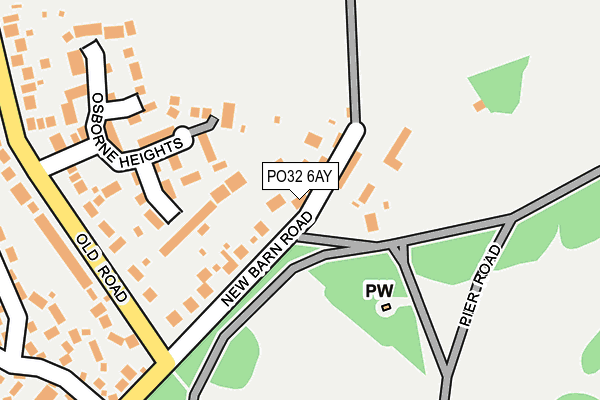 PO32 6AY map - OS OpenMap – Local (Ordnance Survey)