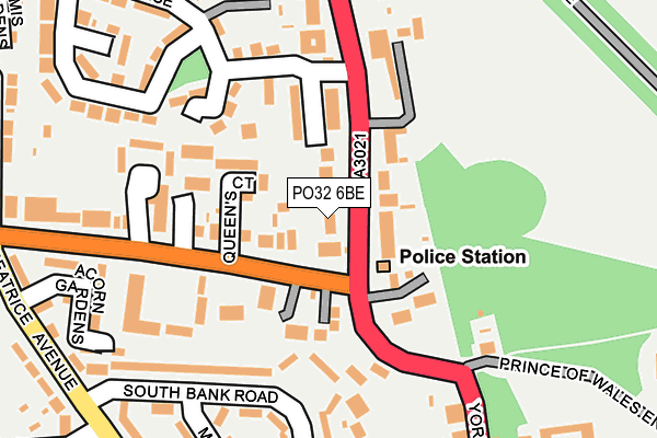 PO32 6BE map - OS OpenMap – Local (Ordnance Survey)