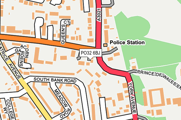 PO32 6BJ map - OS OpenMap – Local (Ordnance Survey)