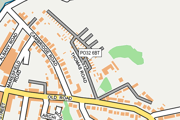 PO32 6BT map - OS OpenMap – Local (Ordnance Survey)