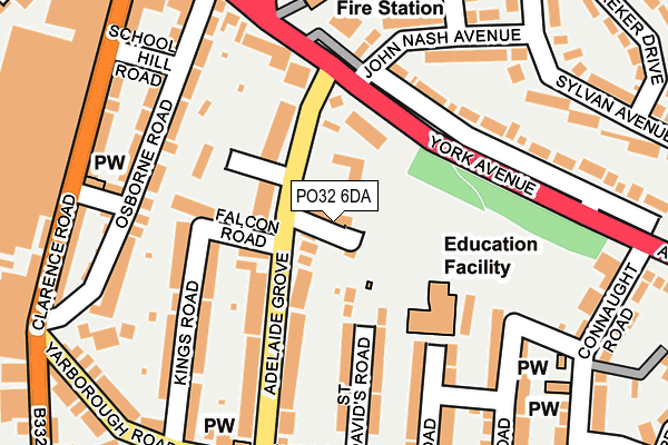 PO32 6DA map - OS OpenMap – Local (Ordnance Survey)