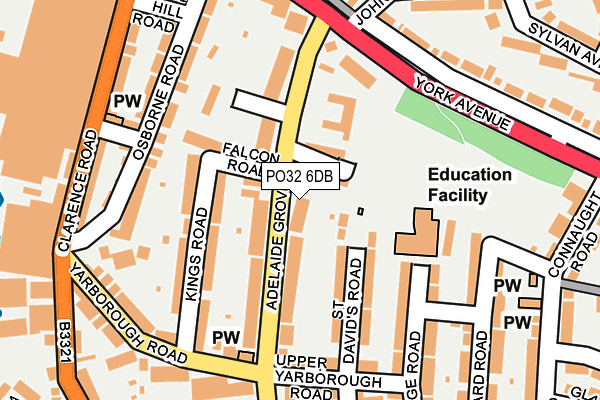 PO32 6DB map - OS OpenMap – Local (Ordnance Survey)