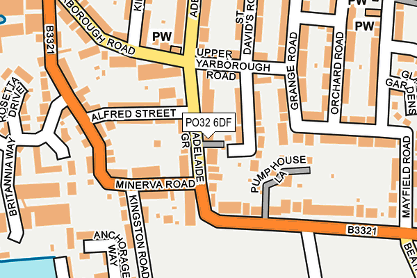 PO32 6DF map - OS OpenMap – Local (Ordnance Survey)