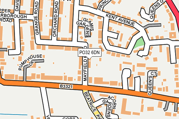 PO32 6DN map - OS OpenMap – Local (Ordnance Survey)