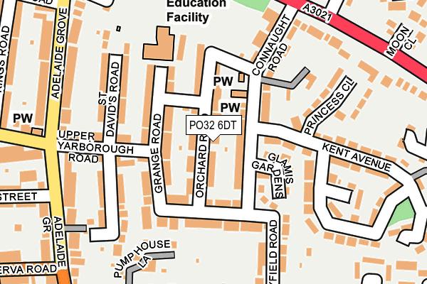 PO32 6DT map - OS OpenMap – Local (Ordnance Survey)