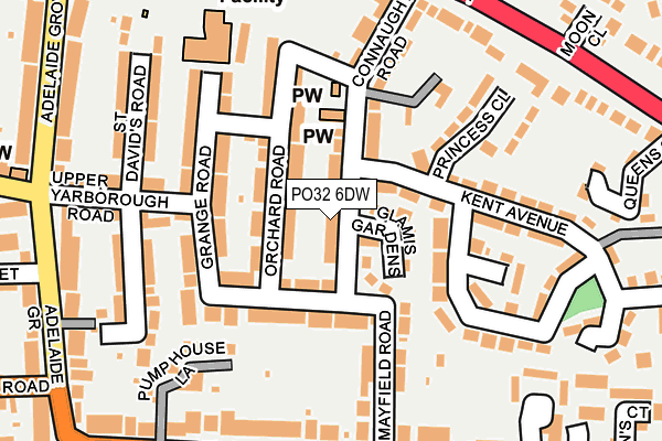 PO32 6DW map - OS OpenMap – Local (Ordnance Survey)