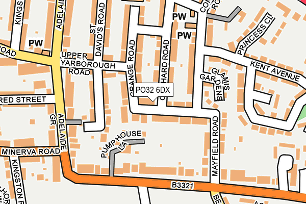 PO32 6DX map - OS OpenMap – Local (Ordnance Survey)