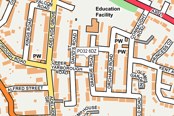 PO32 6DZ map - OS OpenMap – Local (Ordnance Survey)