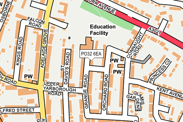 PO32 6EA map - OS OpenMap – Local (Ordnance Survey)