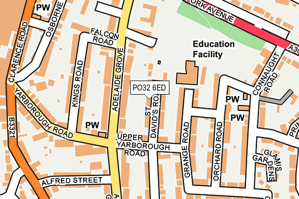 PO32 6ED map - OS OpenMap – Local (Ordnance Survey)