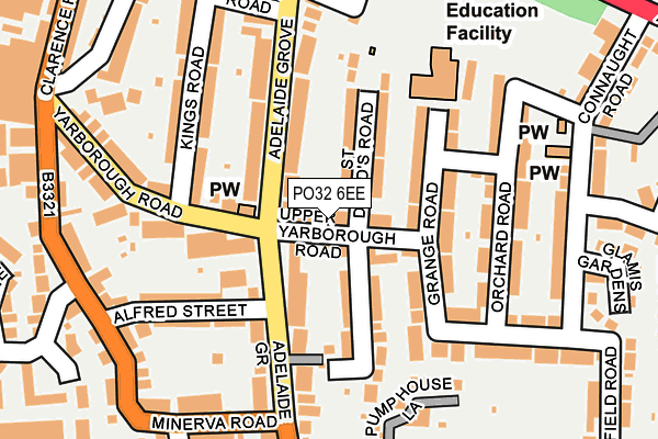 PO32 6EE map - OS OpenMap – Local (Ordnance Survey)