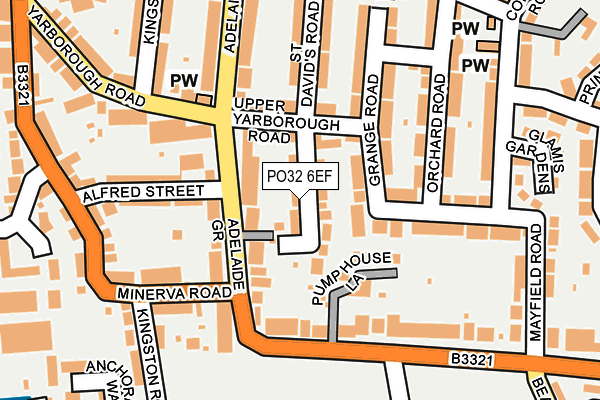 PO32 6EF map - OS OpenMap – Local (Ordnance Survey)