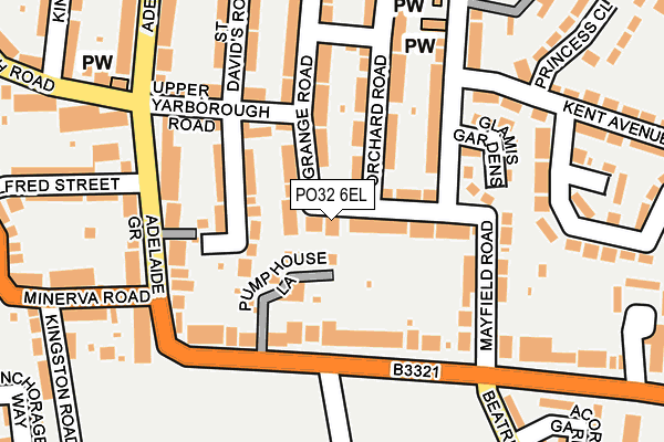 PO32 6EL map - OS OpenMap – Local (Ordnance Survey)