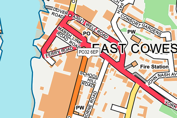 PO32 6EP map - OS OpenMap – Local (Ordnance Survey)