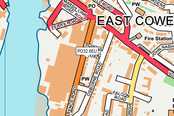 PO32 6EU map - OS OpenMap – Local (Ordnance Survey)