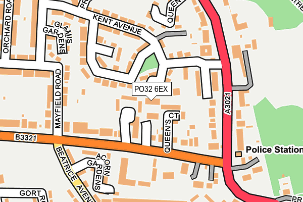 PO32 6EX map - OS OpenMap – Local (Ordnance Survey)
