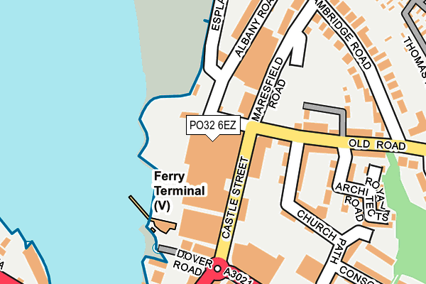 PO32 6EZ map - OS OpenMap – Local (Ordnance Survey)