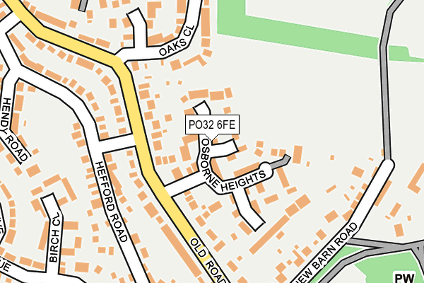 PO32 6FE map - OS OpenMap – Local (Ordnance Survey)