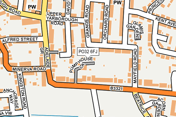 PO32 6FJ map - OS OpenMap – Local (Ordnance Survey)