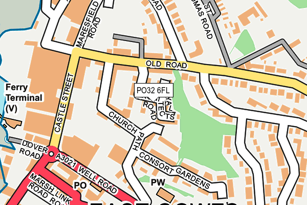 PO32 6FL map - OS OpenMap – Local (Ordnance Survey)